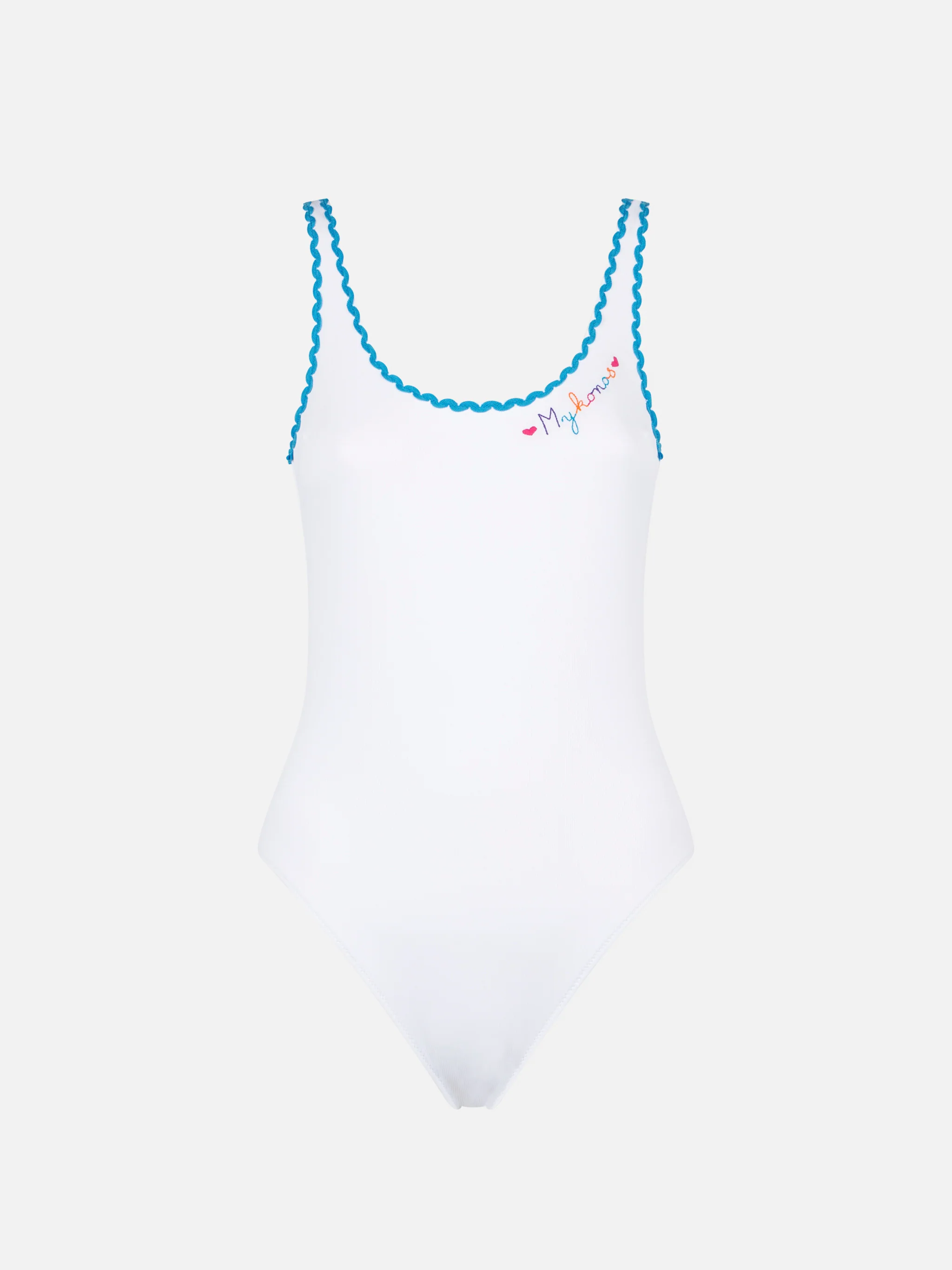 Costume intero con ricamo Mykonos