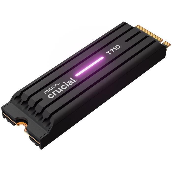 CRUCIAL - SSD interne - T710 - 1 To - avec dissipateur - PCIe Gen5 NVMe M.2