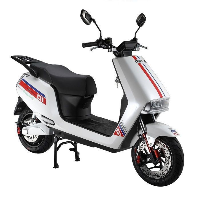 EUROCKA | A9 Witte elektrische scooter met verwijderbare lithiumbatterij en een actieradius van 50 km