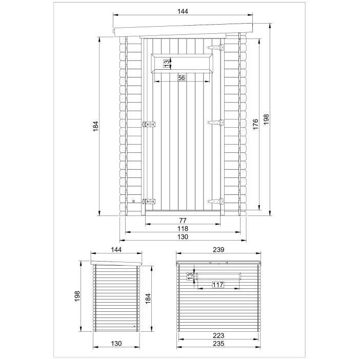 Caseta de jardín de madera - CON SUELO TRATADO - Timbela M306A-M306G - El chalet de madera