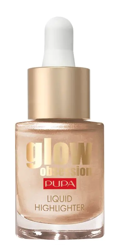 Pupa Glow Obsession Rozświetlacz w płynie Metallic Effect 002 Moon Light