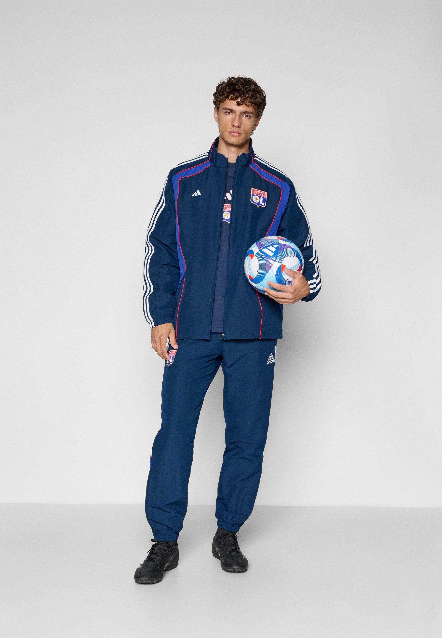 adidas Performance OLYMPIQUE LYON UBP MELEGÍTŐPÓLÓ - Klubmelegítő - éj indigó