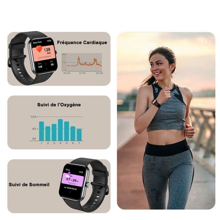 Montre Connectée Homme Appel Bluetooth 1.85