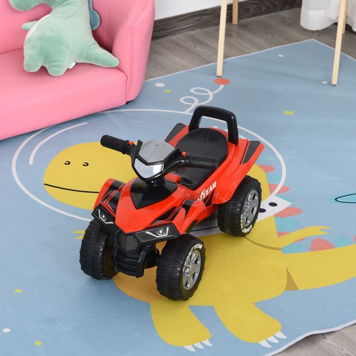 Παιδικό παιχνίδι με ποδήλατα - HOMCOM - Quad Bike για 18-36 μηνών με φως και ηχητικά εφέ - Παιχνίδι εξωτερικού χώρου - PP - 60x31x42cm - Κόκκινο και μαύρο