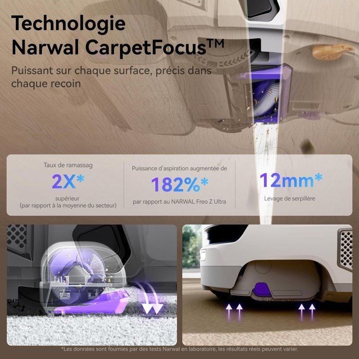NARWAL FLOW - Robot aspirapolvere e lavapavimenti con stazione di ricarica - 22.000 Pa - DualFlow Anti-Tangling Pet Hair - Sistema di lavaggio FlowWash