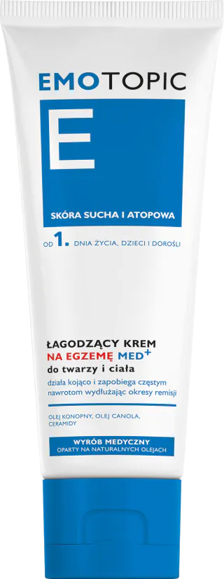 Emotopic Med+ Łagodzący krem na egzemę do twarzy i ciała
