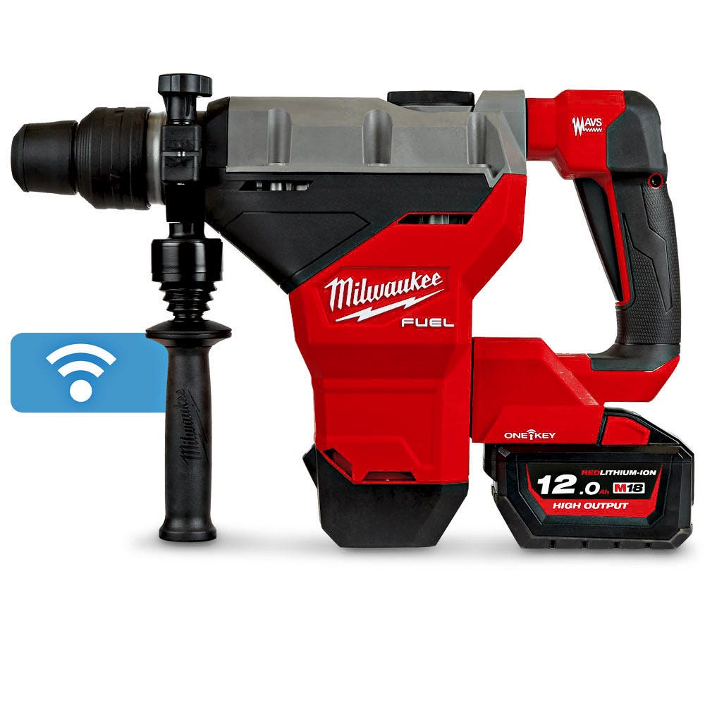 Trusă de ciocan rotopercutor MILWAUKEE 18V FUEL™ 2 x 12.0 Ah 44 mm SDS Max M18FHM-122C