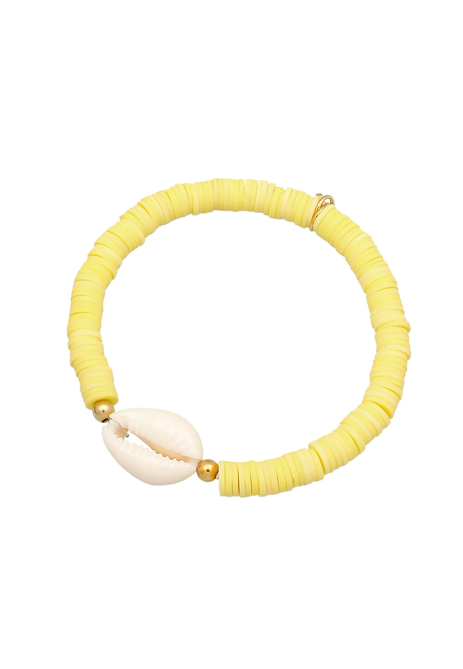 Elli Femmes tendance perles multicolores avec coquillage en argent sterling 925