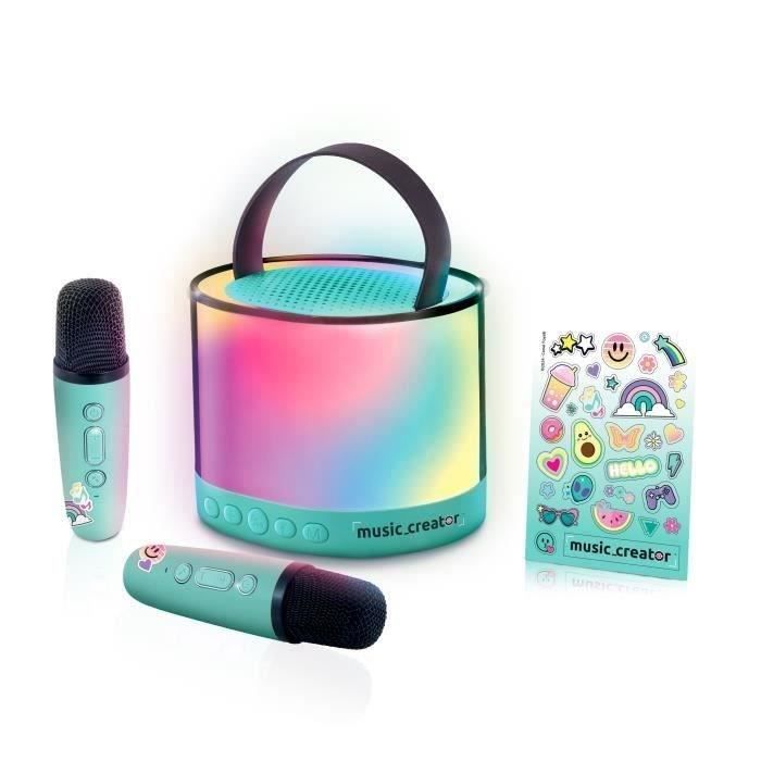 Mini Station Karaoké - Enceinte lumineuse avec 2 microphones sans fil Music Creator  - INF 044 Canal Toys