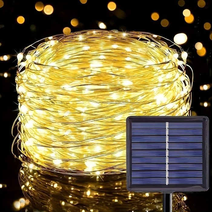 Luci a stringa solari - 200 LED - 22 m - Multicolore - 8 modalità - Illuminazione per esterni
