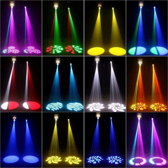JAJALUYA 150W Lighting Effects - RGBW DMX LED Moving Head Gobo Beam - Stage Light with Remote Control for DJ Party Disco (Pack of 4)