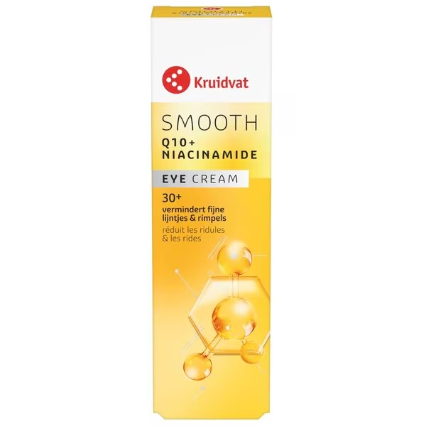 Kruidvat Smooth Q10 + Niacinamīda acu krēms<br>15ml