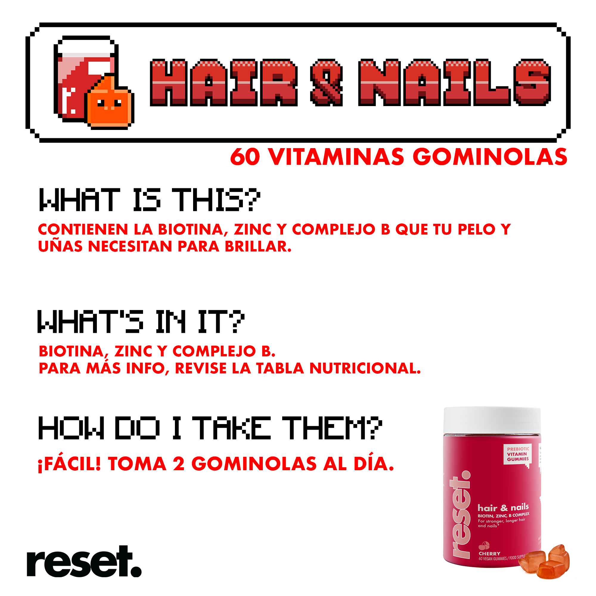 Vitamininiai guminukai plaukams ir nagams Vitaminai, mineralai ir sveikata