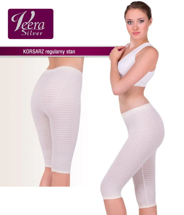 Veera Silver Spodenki antycellulitowe, fason Korsarz, Stan Regular, rozm. M