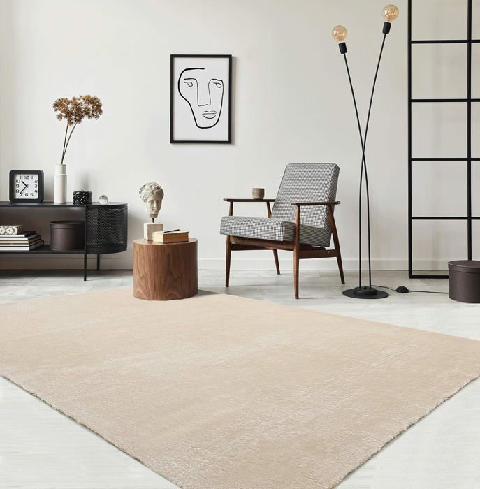 Alfombra para salón - THE CARPET - LOFT - Beige - 120x160 cm - Lavable - Antideslizante