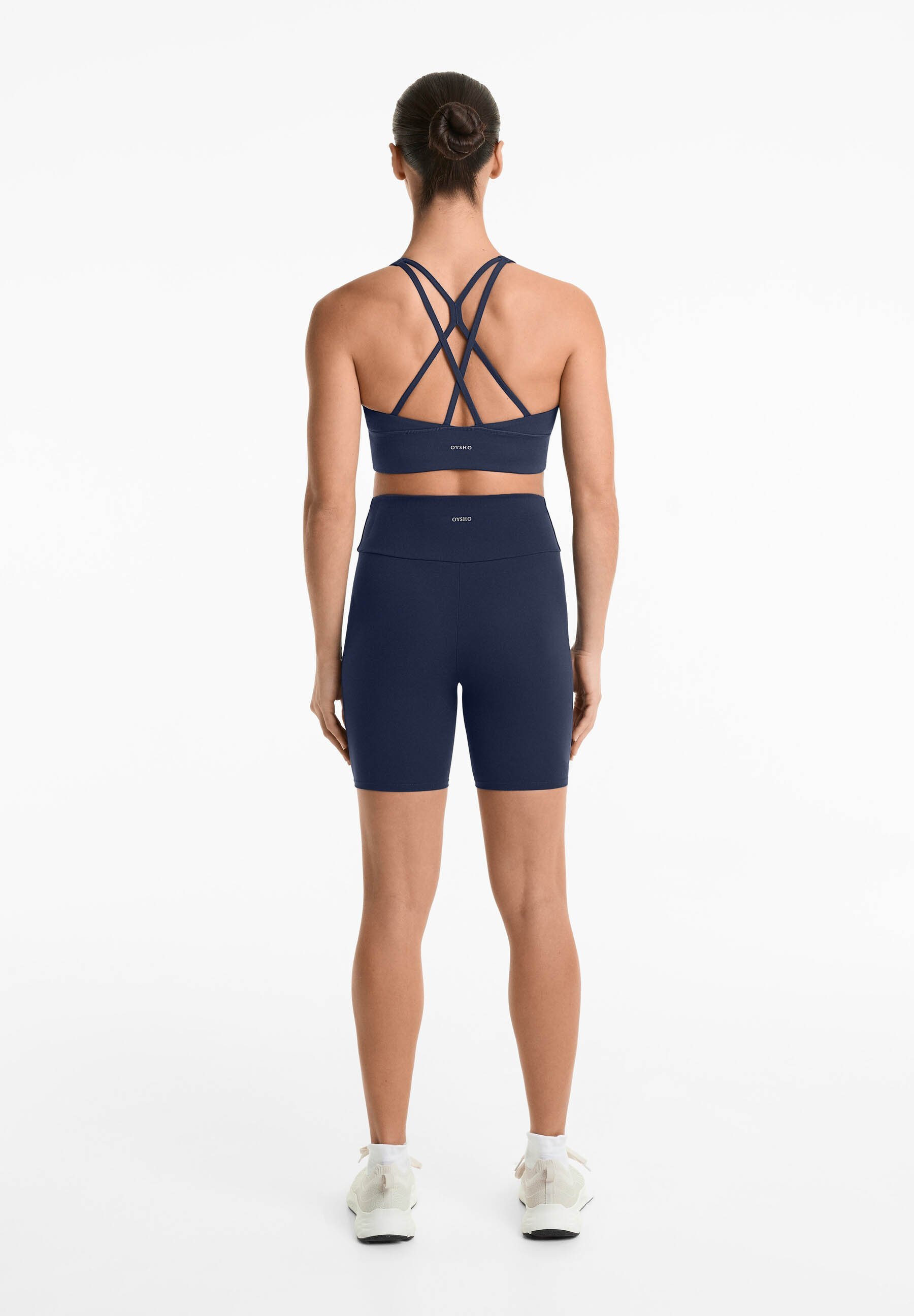 OYSHO COMFORTLUX HIGH RISE 20cm BIKER - Sports shorts - dark blue