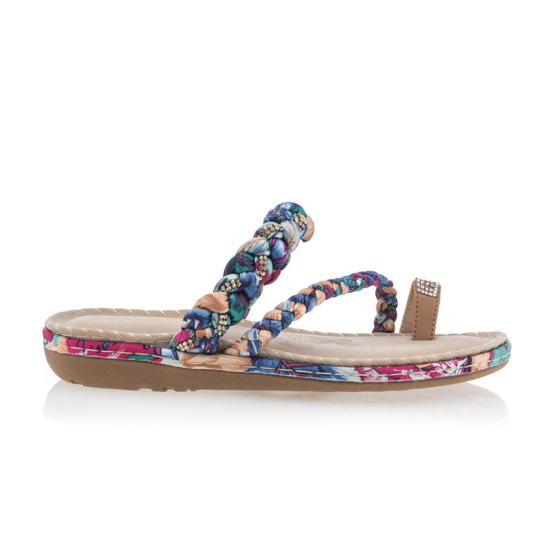Női kék flip-flop papucsok / tanga szandálok