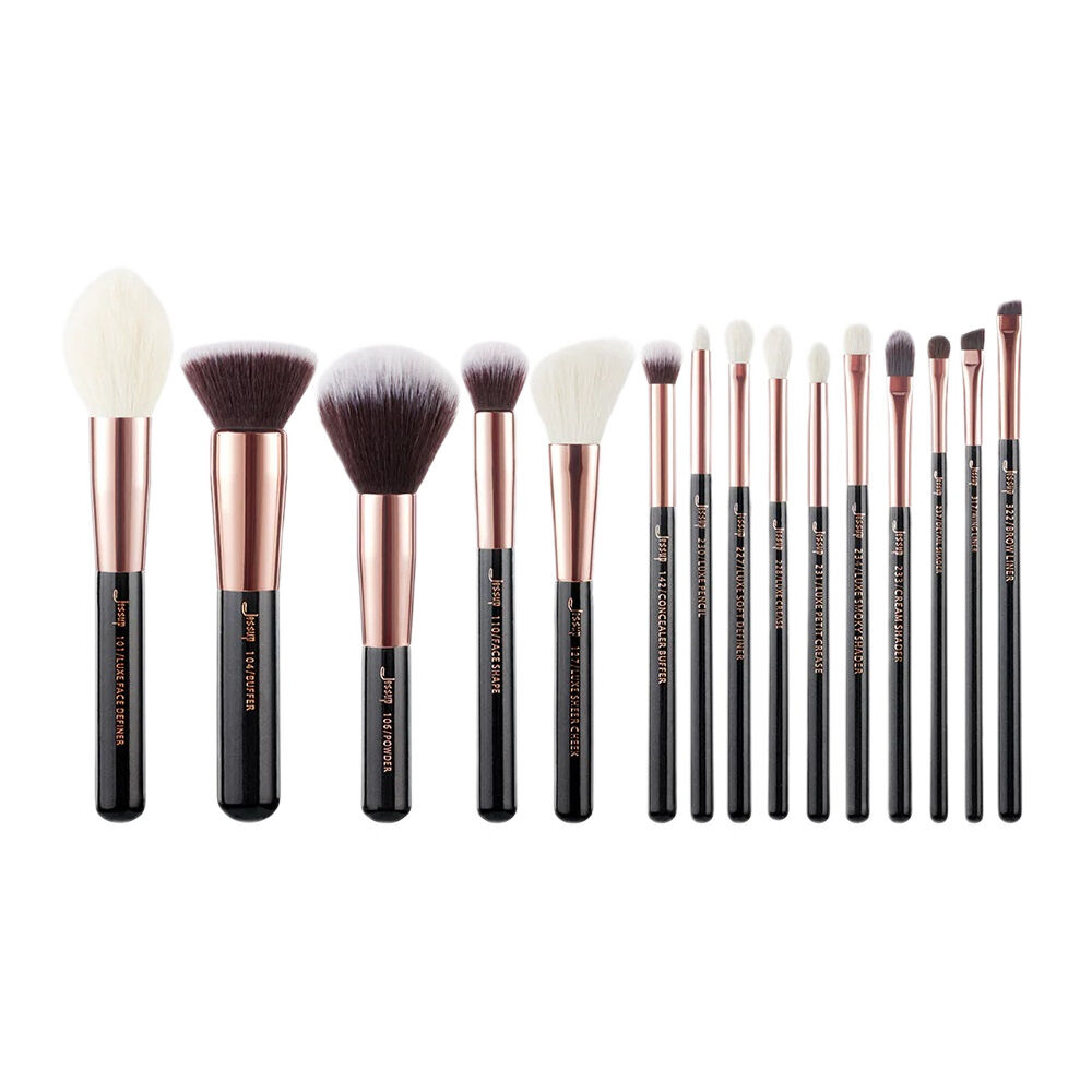 Ensemble de 15 pinceaux de maquillage essentiels Jessup