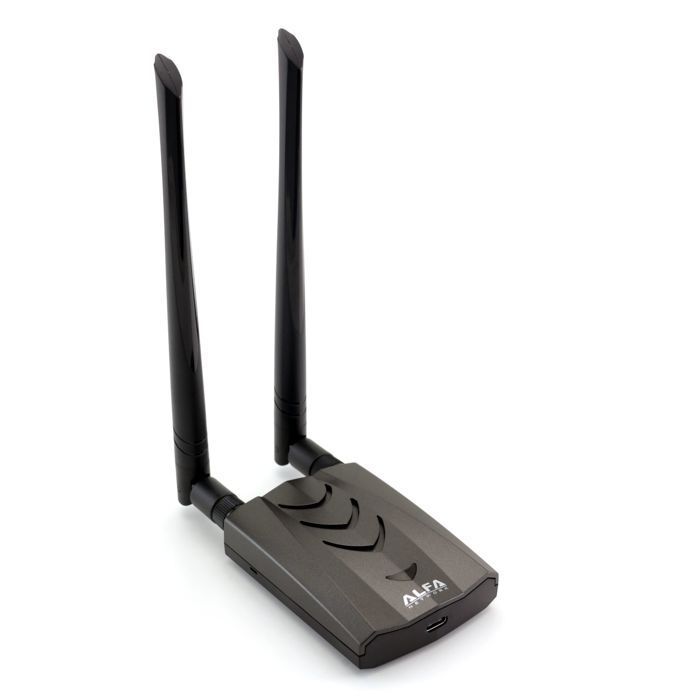 USB Adapter - ALFA - AWUS036ACH v.2 - Wi-Fi AC1200 - Dual Band - Detachable Antennas