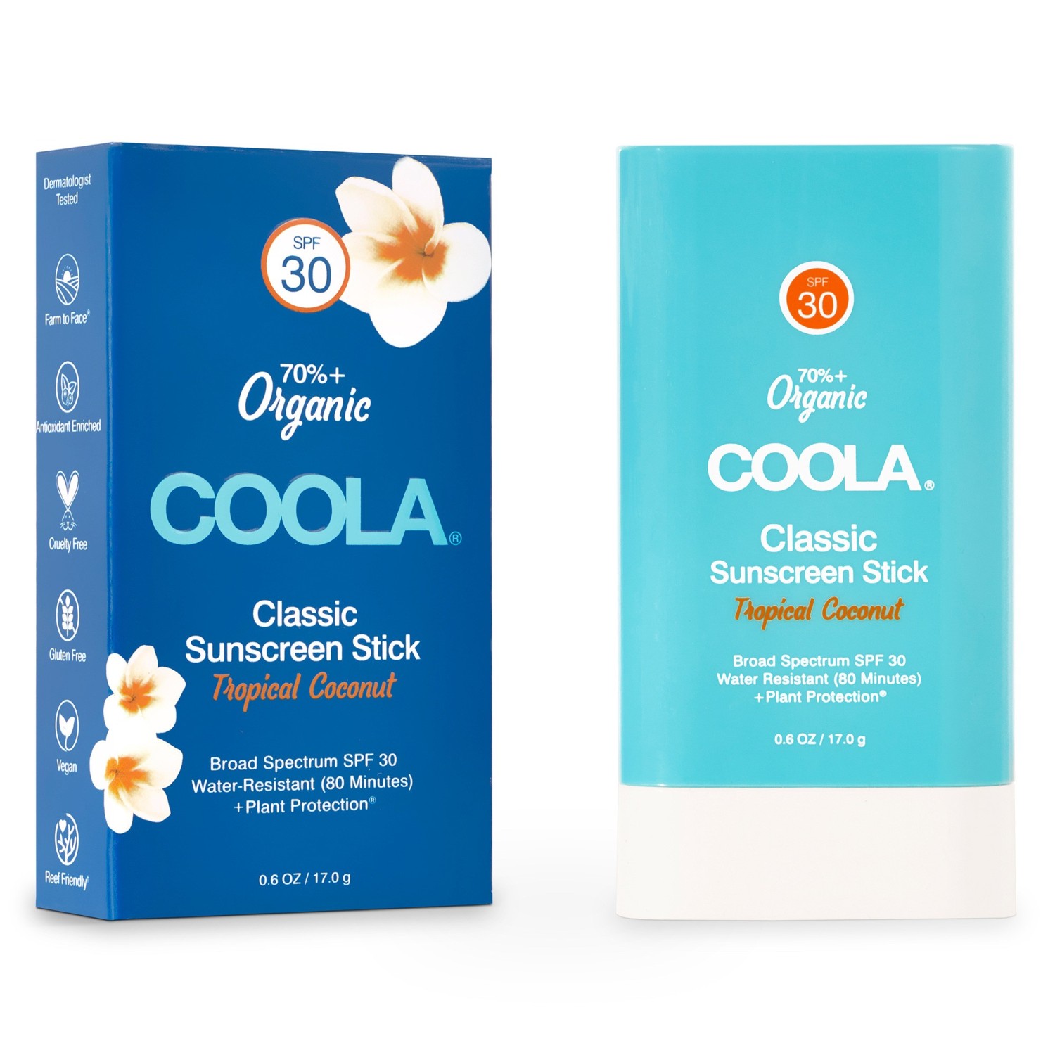 Coola Stick Solaire Visage SPF 30 Tropical Coconut
