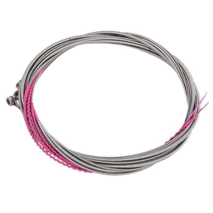 Cuerdas para bajo eléctrico Qiilu - 4 cuerdas - Acero inoxidable - Aleación de níquel-cobre - Plata