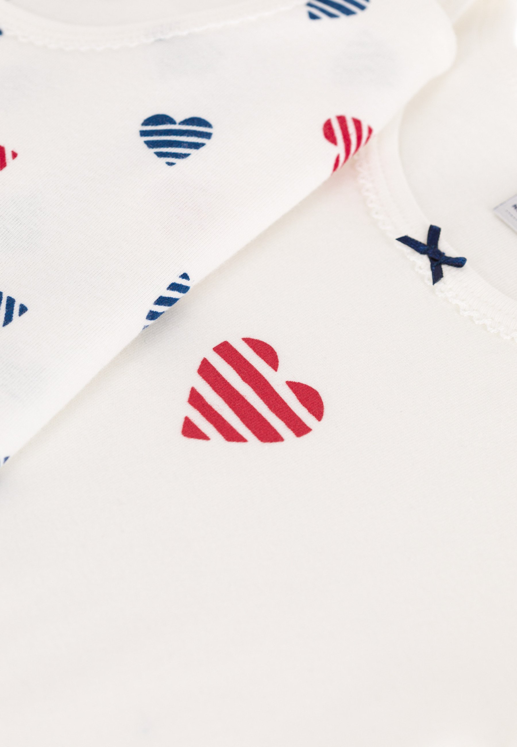 Petit Bateau TEE COTE 2-PACK - Onderhemd - marshmallow/multicolor