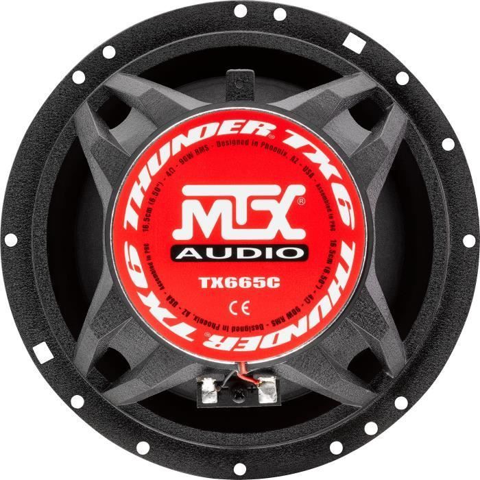Altavoces coaxiales de 2 vías para coche MTX TX665C de 6,5