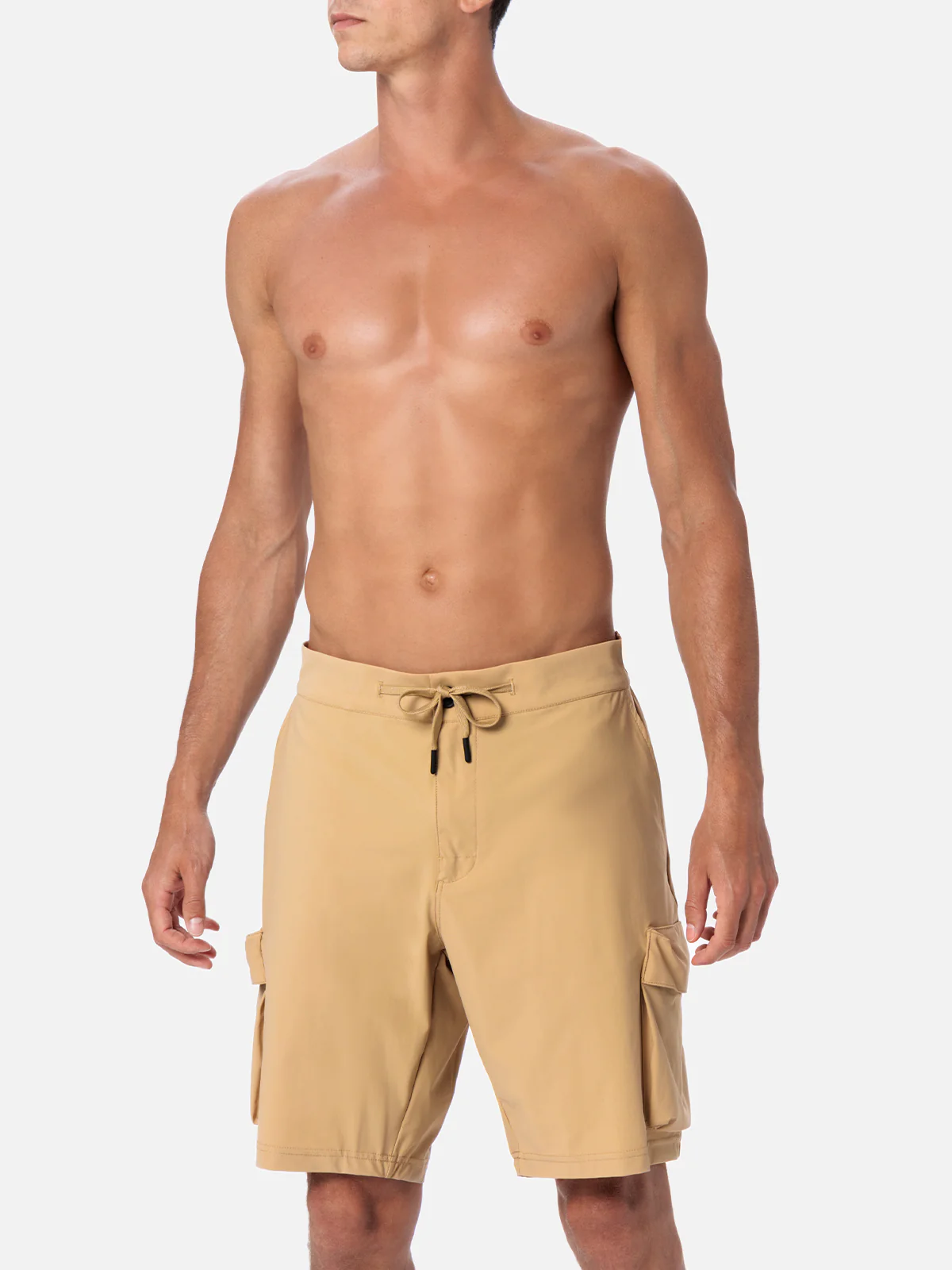 Bermuda da uomo Deck in tessuto tecnico beige