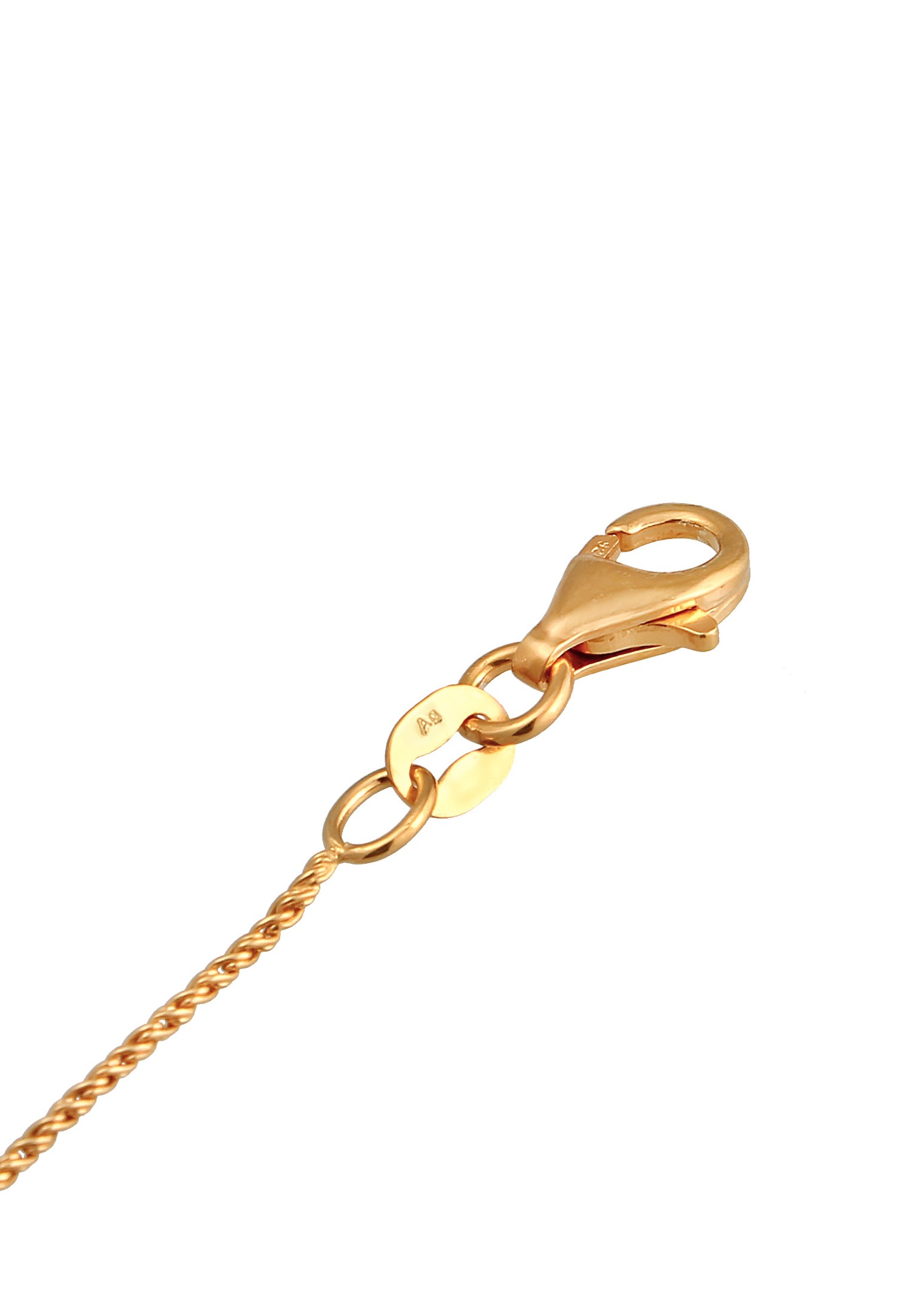 Elli Femmes pendentif goutte avec rubis synthétique rouge en argent sterling 925 plaqué or