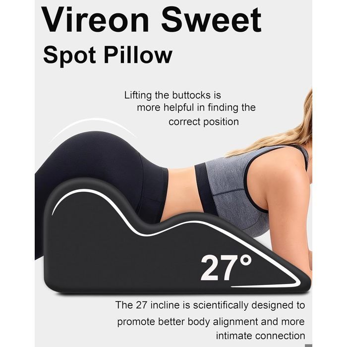 Sweet Spot Memory Foam Pillow, Enhanced Seat Cushion for Couples, Supports the Waist and Neck – Blue