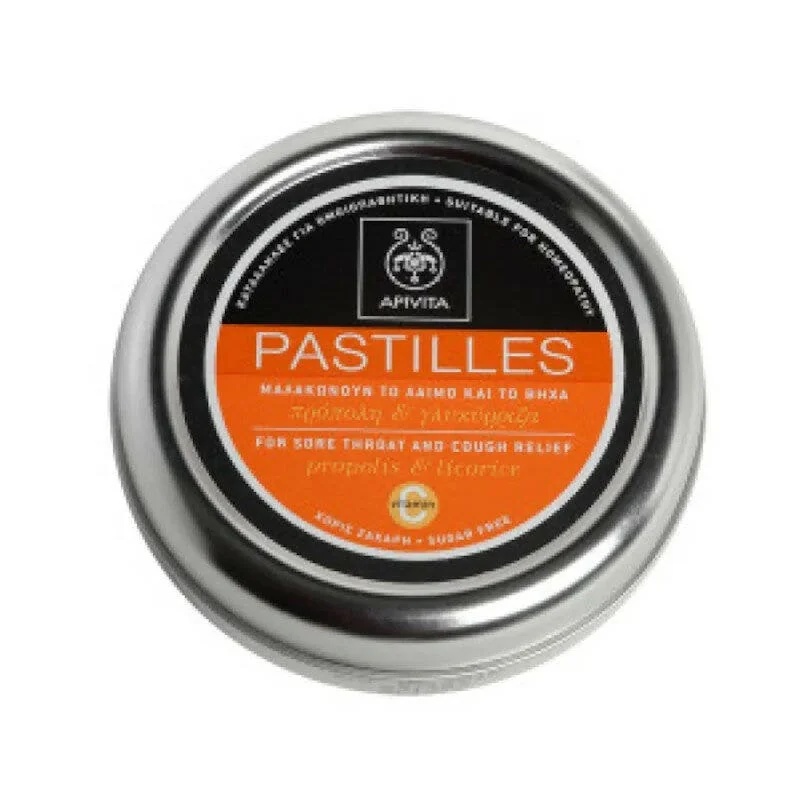 APIVITA Apivita Pastilles met zoethout- en propolissmaak 45 g Keelpijn