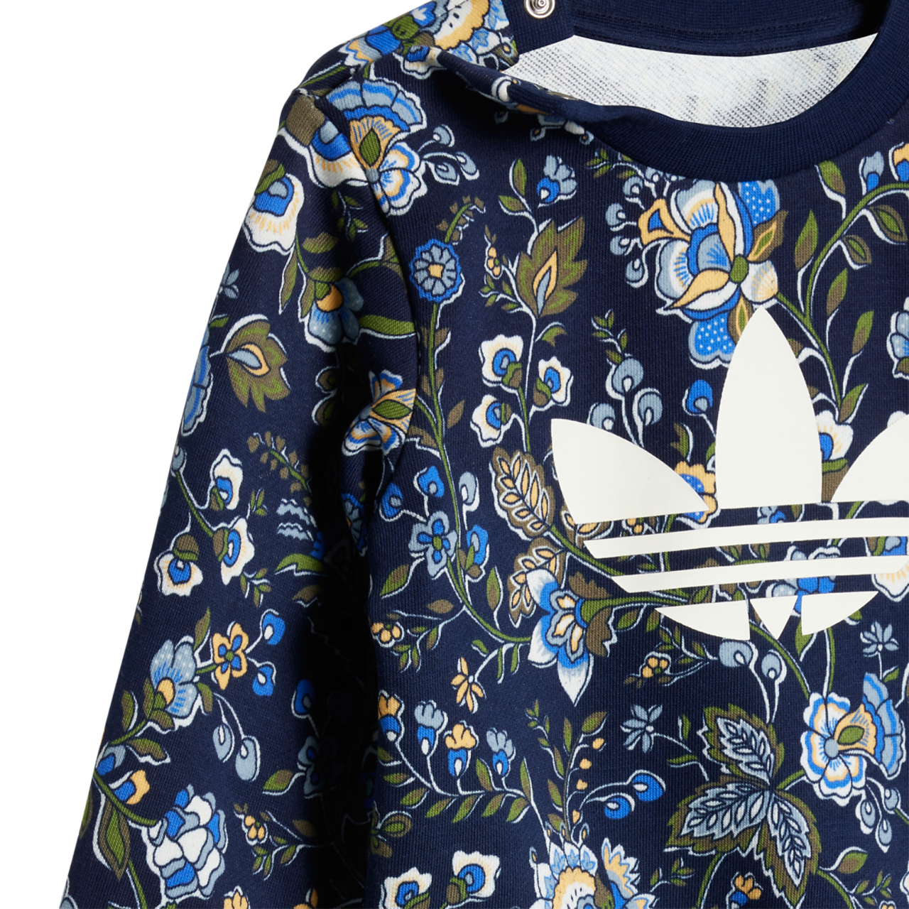 Detská mikina adidas Originals X Liberty London s okrúhlym výstrihom