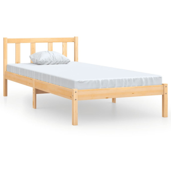 Łóżko Drewniane Rama Łóżka Sofa Brązowe Do Sypialni Pokoju 90x190 cm