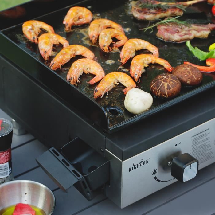 BIGHORN Plancha Gaz 4 Brûleurs en Acier Cuisson Teppanyaki