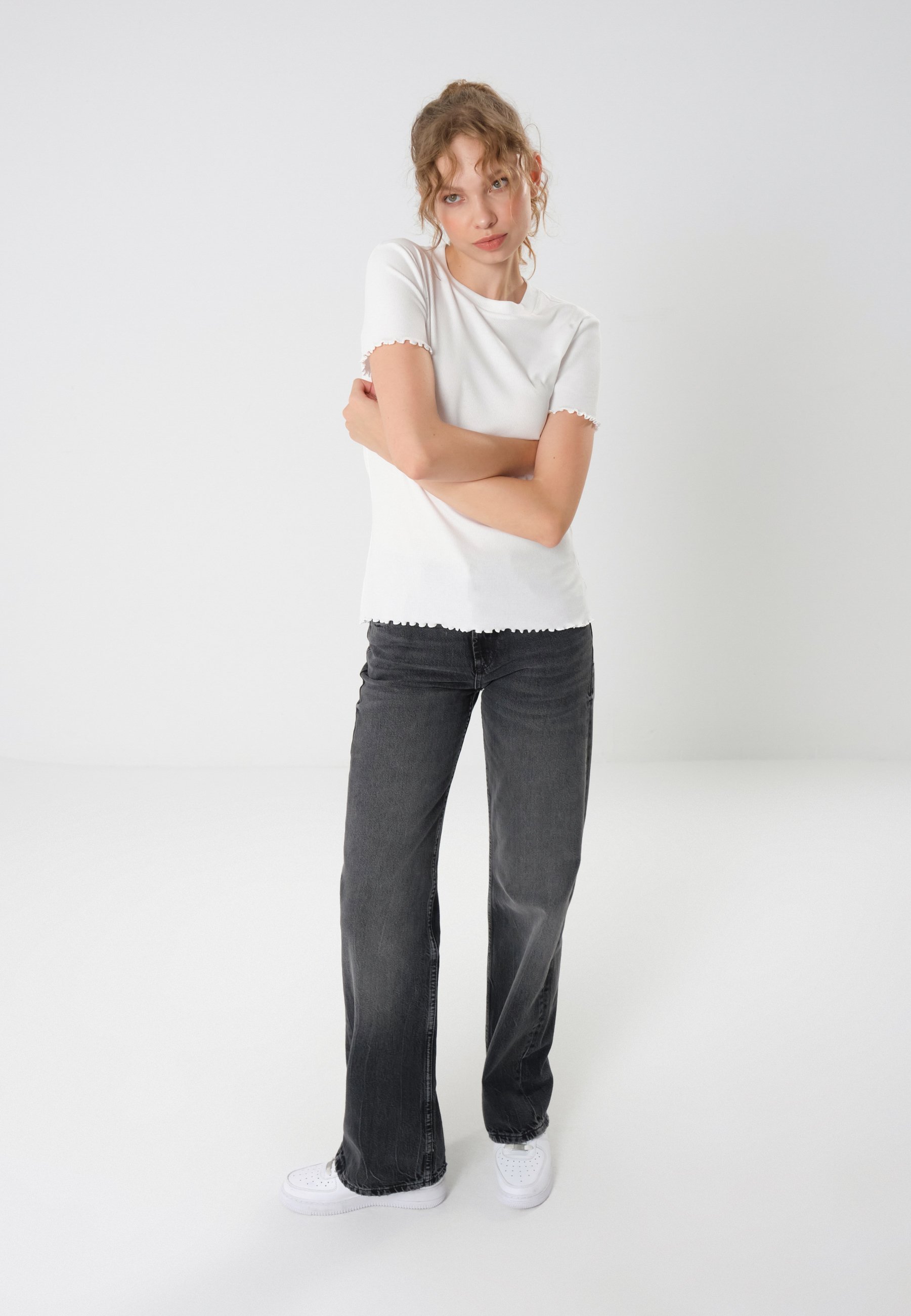 Even&Odd 2-pack - Basic T-shirt - zwart/wit