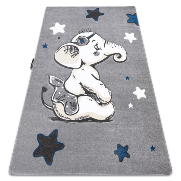 Dywan PETIT ELEPHANT SŁONIK GWIAZDKI szary 120x170 cm