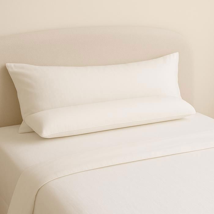 Cojín plano - DEADLY - 90 cm - Algodón antiácaros - 400 g/m² - Lavable a 40°