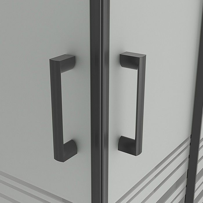 LANABLACK Shower Enclosure H 190 cm Sliding Door Dimensions - 90 x 90 cm, Semi-opaque Glass