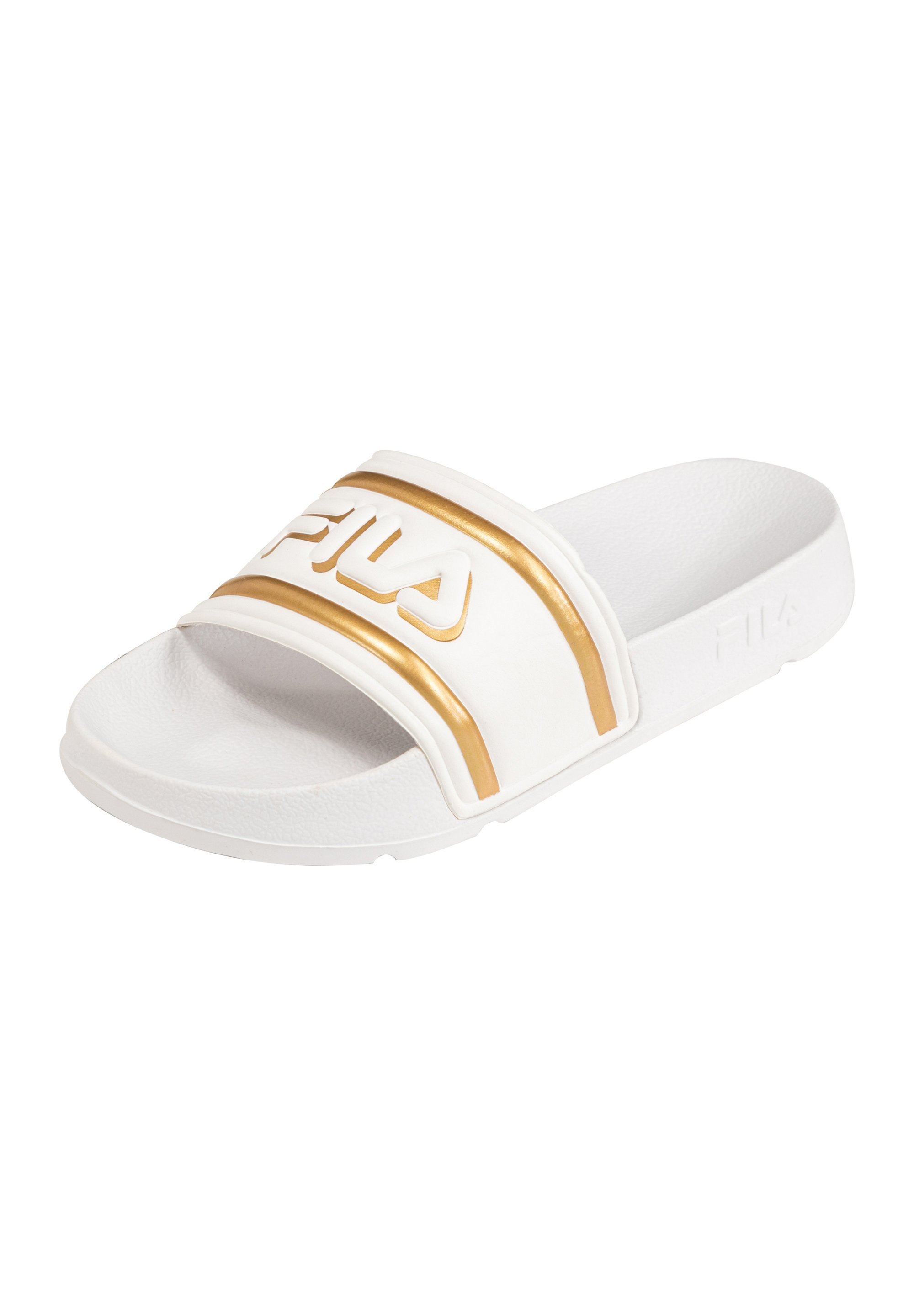 Fila MORRO BAY LOGO - Zwembadslippers - witgoud