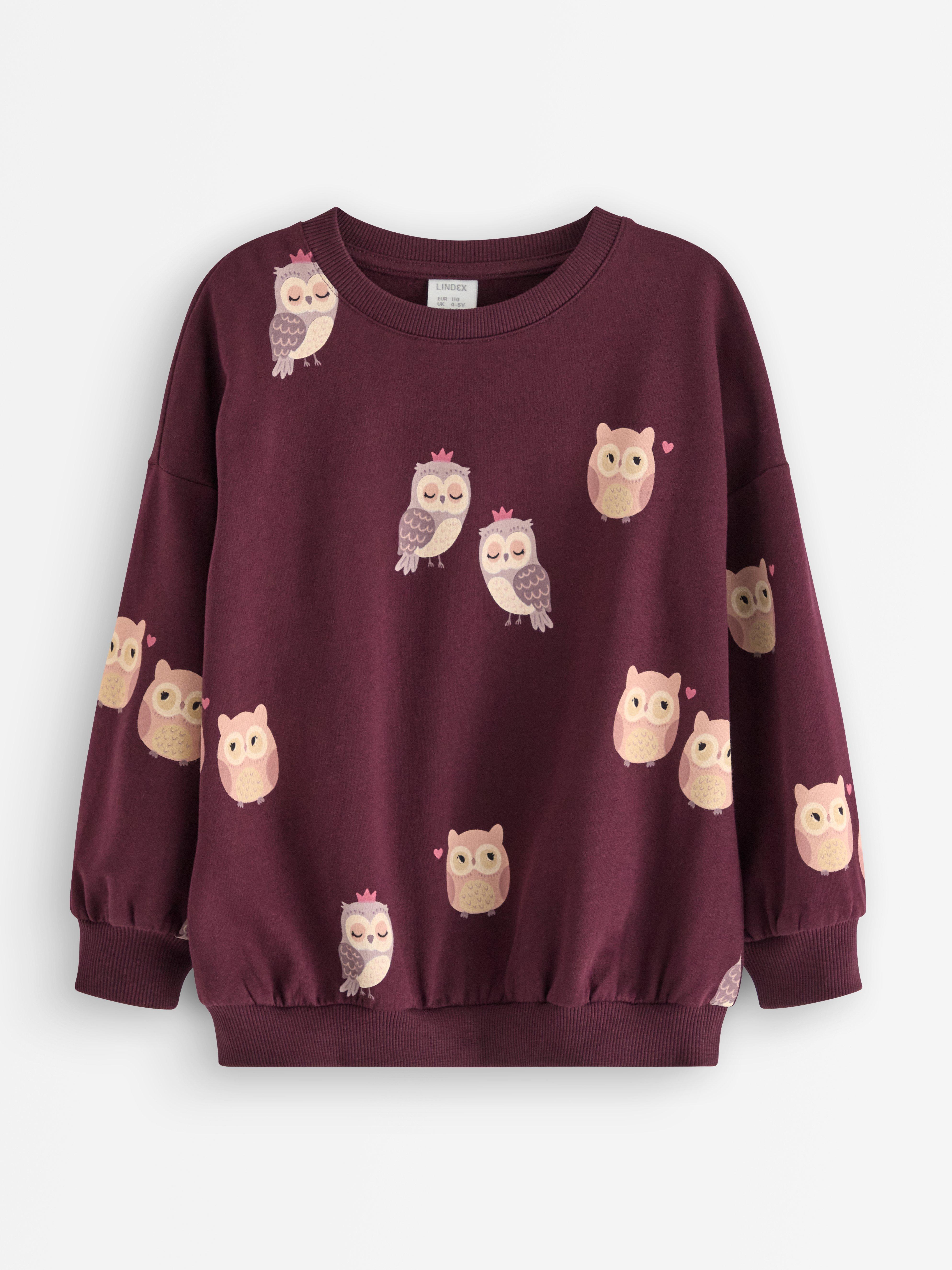 Sweatshirt med borstad insida Dark Lilac