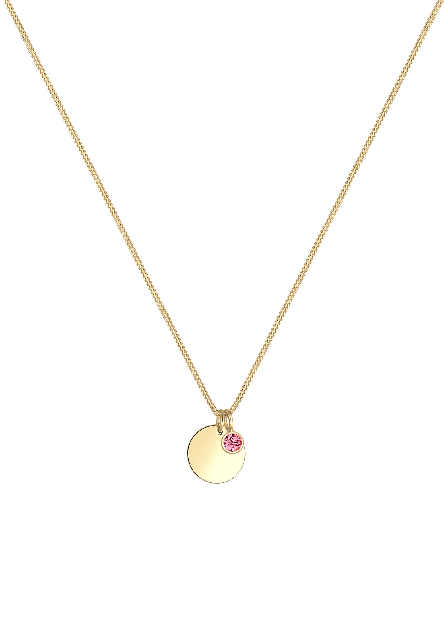 Elli Femme Pendentif Pierre de Naissance Fevrier de Cristal - (925/1000) Argent
