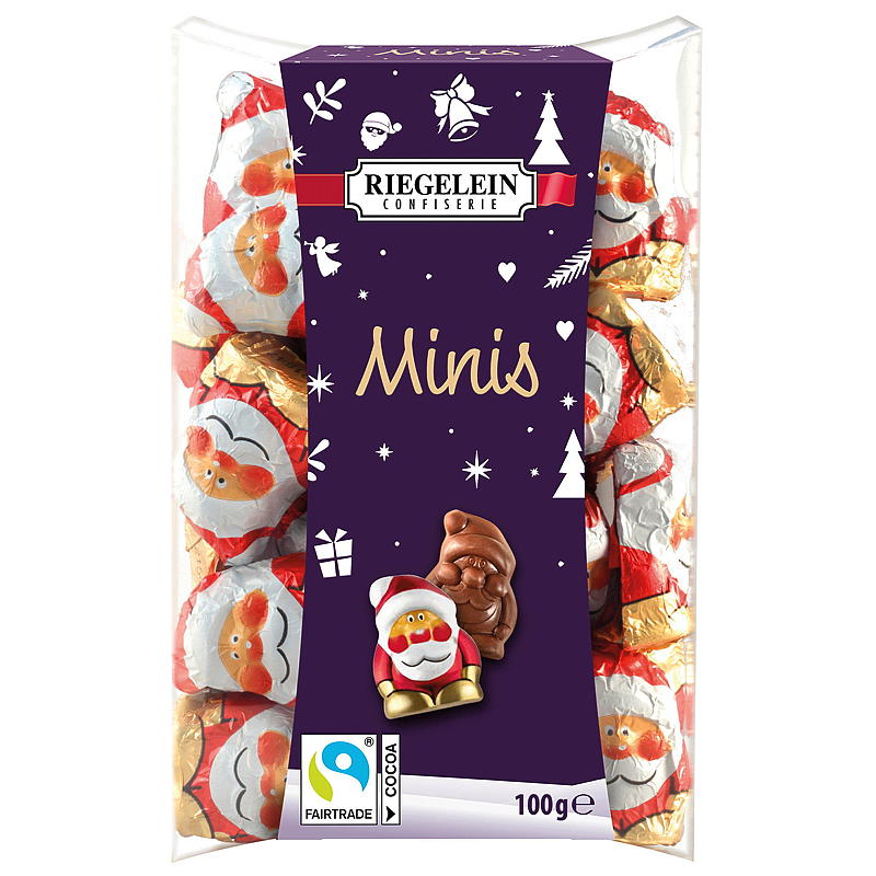 Sjokolade Julenissen 100 g plastboks