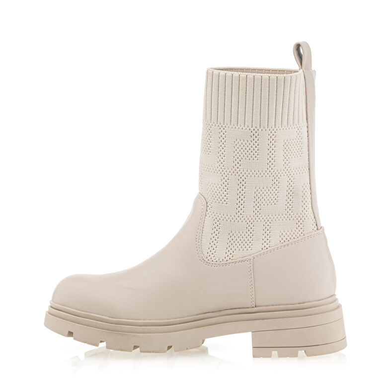 Beige dameslaarzen / enkellaarzen