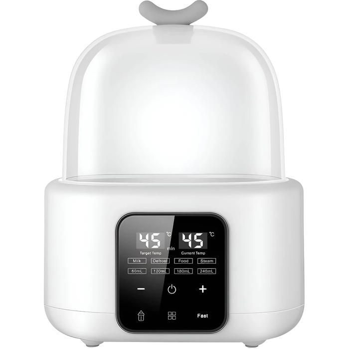 Chauffe-biberon 6 en 1, stérilisateur, température constante, pour aliments pour bébés, blanc