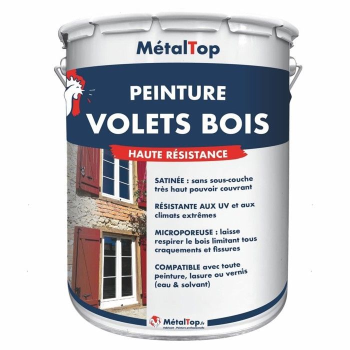 Wood Shutter Paint - 1 L Can - Metaltop - 3020 - Signal Red