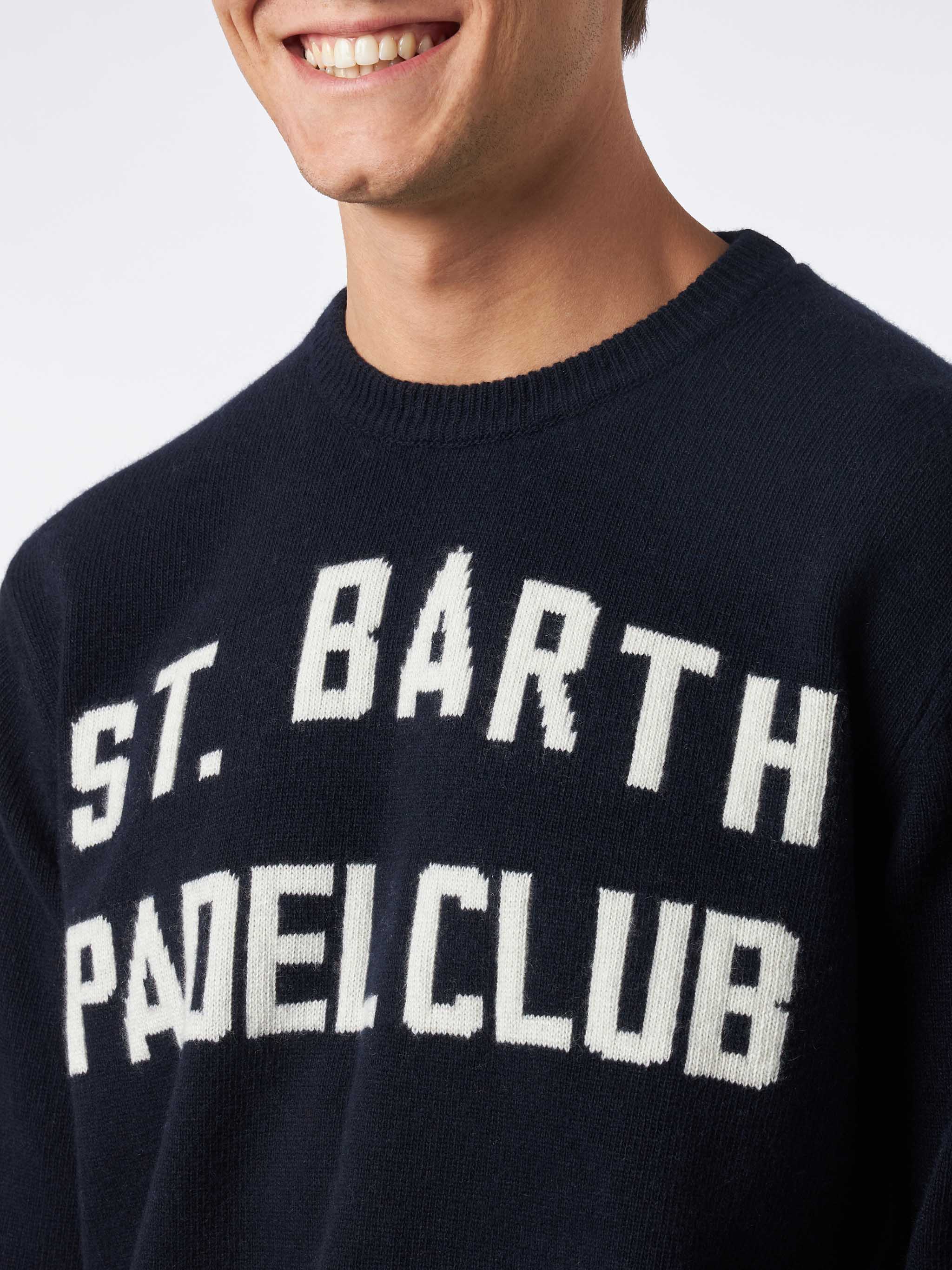 Trui met ronde hals en jacquardprint voor heren van de St. Barth Padel Club