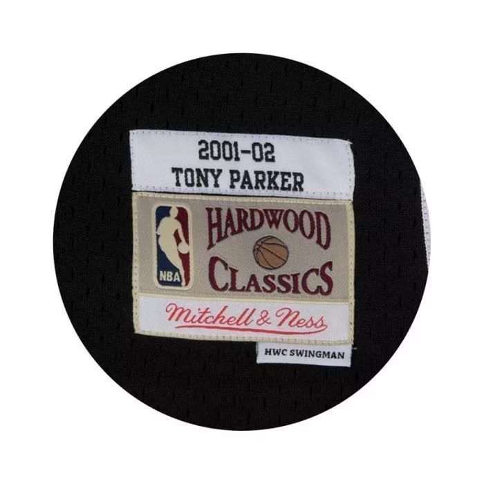 NBA Drakt Tony Parker San Antonio SPURS 2001-02 Mitchell & Ness Hardwood Classics swingman Svart -Mitchell & Ness- Størrelse: S