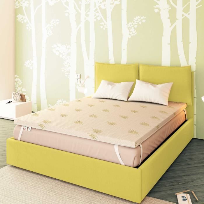 Surmatelas 180x200 cm- Mémoire de Forme Massant 9 zones- Equilibré - Epaisseur 3 cm -Dehoussable