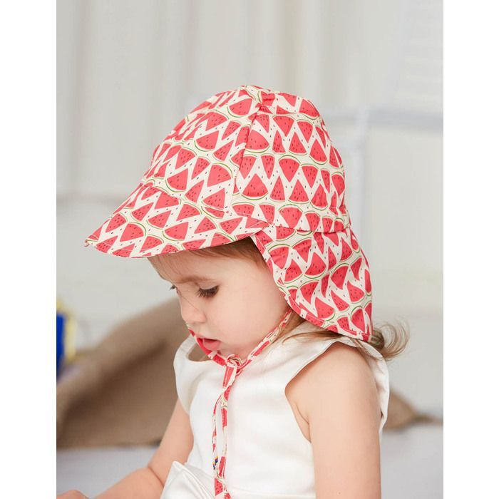 Sombrero de sol FUNMOON para niños de 0 a 5 años, con orejeras, protección UV para la playa y exteriores, con solapa - 688131