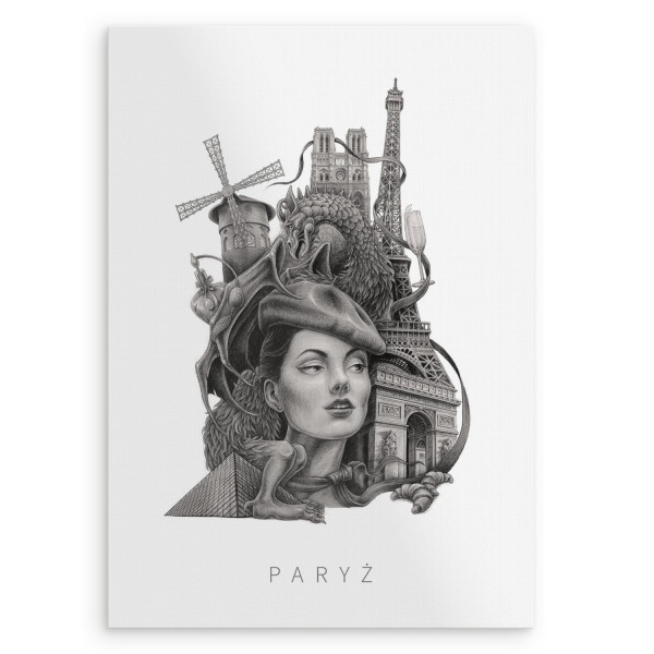 Plakat Paryż, francuski urok 20x30 cm